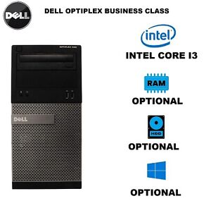 Dell Optiplex 390 Tower Windows 7/10 Intel Core I3 DDR3 DVD/RW WiFi HDD/SSD HDMI