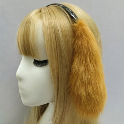 Dog Rabbit Ears Headband Cute Anime Plush Furry for Halloween Cosplay Party NEW - Image 1 of 4