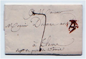 France stampless  cover - 1816 Paris - Thiers - Text - cover999 - Picture 1 of 4