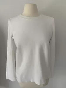 Madewell Medium Ivory Lace-Up Back Pullover Sweater Crew Neck Long Sleeve - Bild 1 von 18