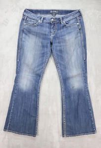 Women's Y2K Silver Jeans Eden Bootcut Blue Jeans Fits 35x29 - Picture 1 of 7