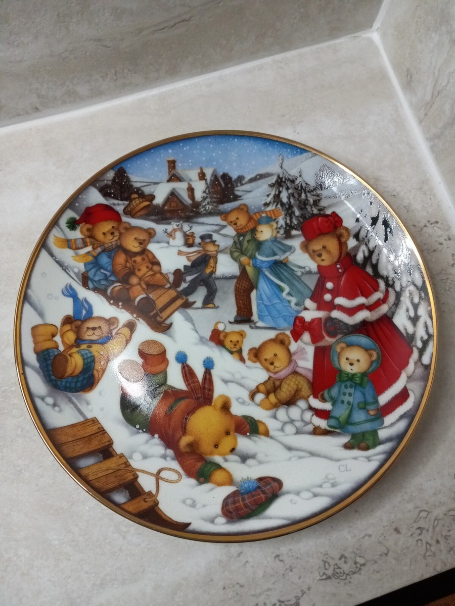 Franklin Mint テディベア 絵皿 8枚セット コレクションプレート