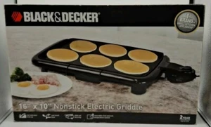 BLACK+DECKER Nonstick Temperature Controlled 6 Serving Electric Griddle 16"X10" - Picture 1 of 14