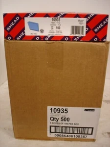 CASE OF 5 BOXES Smead 10935 11pt 1-Ply Tab Straight Cut Letter File Folders 500T - Picture 1 of 2
