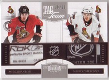 2011-12 Dominion TAG Team Combos MIKA ZIBANEJAD WIERCIOCH REEBOK PATCH SSP /10