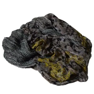 Collection 18 Scarf Infinity Loop Animal Print Mixed Fabrics Black Gray New NWT - Picture 1 of 1