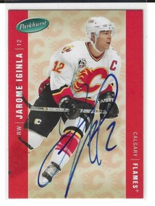 Jarome Iginla Signed 2005/06 Parkhurst Card #67 Calgary Flames