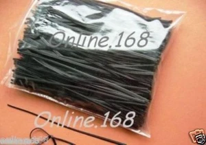 Kunststoffbeschichtete Drahtbänder Twist Krawatten 1000 Stck. 6"/150 mm SCHWARZ - KOSTENLOSER VERSAND - Bild 1 von 1