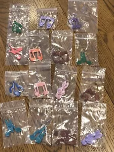 Lot Of 15 Crochet Earrings: Multicolored Music Notes, Various Notes and Size ~2” - Picture 1 of 20