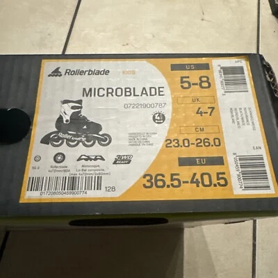 Patín en línea expandible Rollerblade Microblade para niños talla 5-8 nuevo en caja  Foto 1 de 4