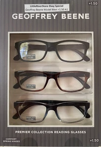 Geoffrey Beene 3 PACK PREMIER Gafas de Lectura para Hombres + 1.50 Muchas Opciones Mejor Oferta - Imagen 1 de 18