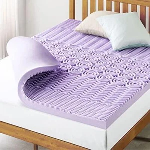 Mellow 3 Inch 5-Zone Memory Foam Mattress Topper, Soothing Lavender Infusion, - Picture 1 of 6