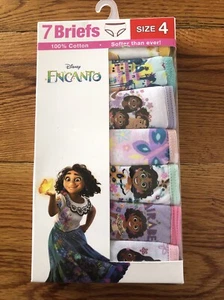 Girl’s Disney Encanto 7 Pair Briefs Underwear Size 4 100% Cotton, Handcraft - Picture 1 of 5