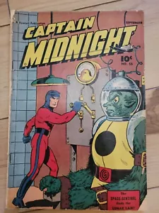 Captain Midnight #55 Nice Golden Age Vintage Fawcett Superhero Comic Good - Picture 1 of 13