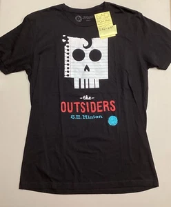 Größe L Out Of Print The Outsiders S.E. Hinton Paper Skull Herren Shirt - Bild 1 von 5
