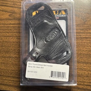 Tagua Mini Thumb Break Belt Holster OWB for Bersa 380 Black Leather Right Handed - Picture 1 of 4