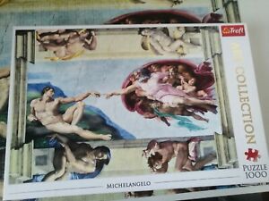 Puzzle 1000 Teile Michelangelo Motiv "Die Erschaffung des Adams"