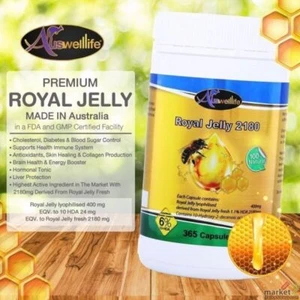 Royal Jelly 2180mg 365 Capsules Bee's Milk Antioxidants Skin Brain Energy Health - Picture 1 of 12
