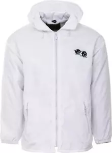 Men Bowls Jacket Waterproof Fully Fleece Lined Detachable Hood Bowling Logo - Picture 1 of 5
