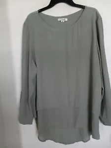 Top túnica verde manga larga Simply Noelle para mujer talla XXL - Imagen 1 de 3