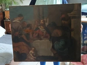 Grand Tableau Religieux Ancien D'aprés VERONESE - Bild 1 von 23