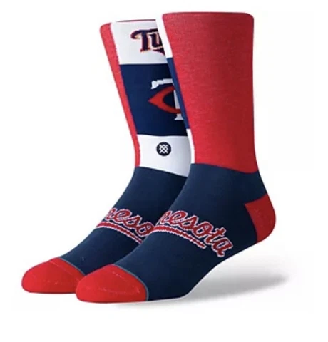 Stance Minnesota Twins Pop Fly Logo Crew Socks Men’s Size M (6-8.5) Cover