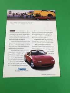 1990 1991 MAZDA MIATA ORIGINAL VINTAGE PRINT AD ADVERTISEMENT PRINTED - Picture 1 of 1