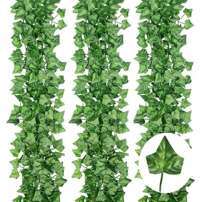 Artificial Hanging Ivy Plant Fake Vine Leaf Greenery Garland Christmas Decor - Image 1 of 4