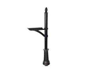 Architectural Mailboxes Hamilton Black In- Ground Decorative Mailbox Post - Picture 1 of 1