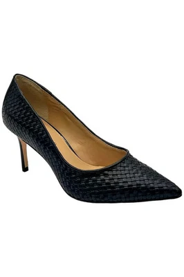 Sandalia Donald Pliner para mujer Yvetta pulida pantorrilla tacón sin cordones negra Foto 1 de 3