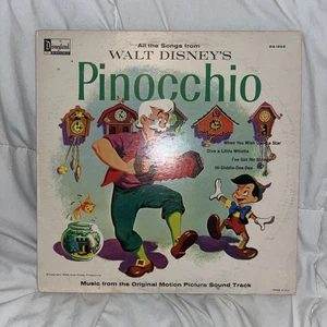 1959 Disneyland Records Pinocchio Soundtrack Vinyl Record DQ 1202 Walt Disney LP - Imagen 1 de 13