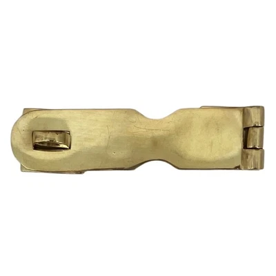 THE KINGS BAY Polished Brass Hasp Lock for Home Or Marine Use 5 Inch