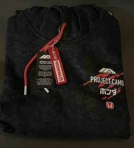 Felpa con cappuccio Autocannon Honda Project mimetica nera nuova con etichetta edizione limitata - Foto 1 di 3