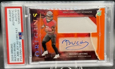 2024 Panini Origins Jumbo Jerseys Bucky Irving #RJJ-BIR Orange /75 RPA Auto RC - Image 1 of 2