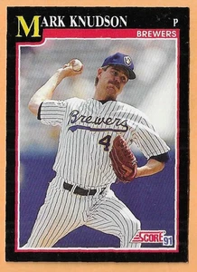 MARK KNUDSON MILWAUKEE BREWERS #239 - SCORE NM-MT 1991 - Picture 1 of 2