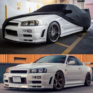 Cubierta interior de coche elástica satinada a prueba de polvo para Nissan GTR R33 R34 R35 2009-2022  - Imagen 1 de 13