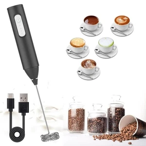 MINI Montalatte USB Ricaricabile 3 Velocità Schiuma Macchina Caffè Frusta Mixer Elettr - Foto 1 di 9