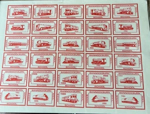 GB 1980s Bannockburn School Xmas Cinderella Stamp Labels Sheet (30 stamps) - Picture 1 of 3