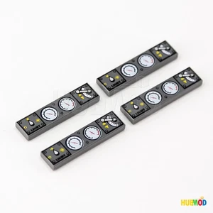 Lote de 4 AZULEJOS PANEL DE CONTROL DEL MOTOR LEGO Gris 1x4 Minifigura Cuadrante Tablero de instrumentos - Imagen 1 de 2
