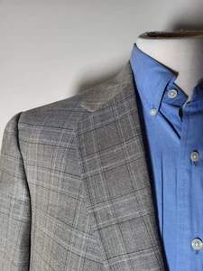 Blazer chaqueta abrigo deportivo 46L Hart Schaffner Marx HSM marrón azul negro a cuadros Hsm - Imagen 1 de 9