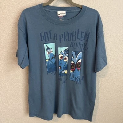 Camiseta Unissex Adulto G Azul Disney Parks Finding Nemo Dory Got A Problem Buddy - Imagem 1 de 4