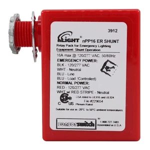 INTERRUPTOR SENSOR NPP16-ER-SHUNT NLIGHT DERIVACIÓN EMERGENCIA PAQUETE DE ALIMENTACIÓN, PLENUM, 16A - Imagen 1 de 2