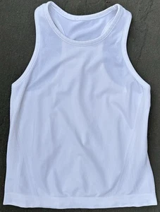 Athleta Girl Tank Top Size M/8-10 Power Up Seamless Tank Limitless white 8 10 - Picture 1 of 3