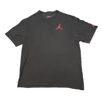 Jordan Shirt Mens LARGE Black Essentials holiday short sleeve flight tee Size L - image 1 of 4