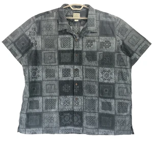 Camisa de campamento LL Bean ligeramente ajustada para hombre 3XL gris algodón 1 bolsillo manga corta - Imagen 1 de 6