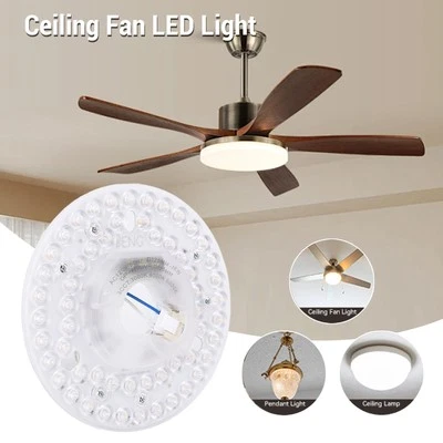 3CCT 3000K 4000K 6000K LED Ceiling Fan Light Kit for Adjustable Brightness - Image 1 of 4