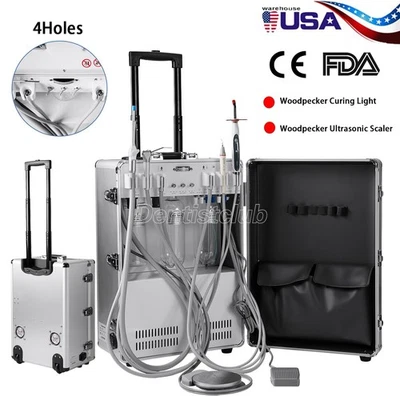 BAISTRA Mobile Dental Delivery Unit Air Compressor Suction Treatment System 4 Holes