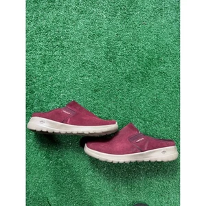 Skechers Goga Max slip on tomaia in pelle marrone fodera pelliccia sintetica donna 9,5 - Foto 1 di 9