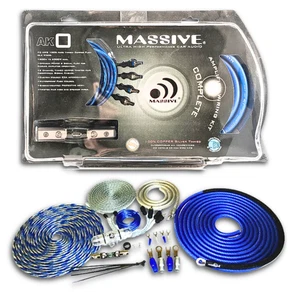 Massive Audio AK-0 1/0 Gauge Amplifier Wiring Kit - O GA OFC Tinned Copper Wire - Picture 1 of 4