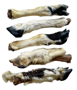 Hueso de pierna peludo secado al aire 100% natural de larga duración perro masticar orgánico Reino Unido - Imagen 1 de 19